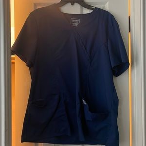 Navy Blue Scrub Top
